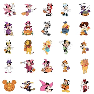 Mickey Halloween Svg Bundle, Minnie Witch Png Clipart, Cute Ghost Costume Design for Cricut, Digital Download