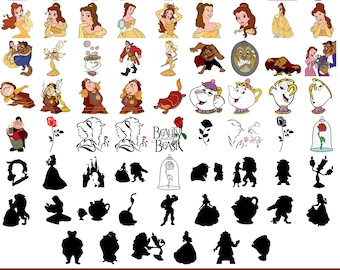 魔法のバラ（美女と野獣）デジタルファイル - SVG/PNG/PDF/Jpeg