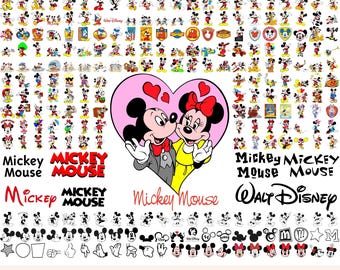 2250 Files Mickey and Minnie Svg Bundle – Mouse  Png Cliparts, Dxf Cut Files, Eps Designs for Cricut & Silhouette Projects