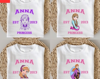 Anna PNG Bundle, Frozen Princess Shirt Clipart for Sublimation and Craft, High Quality Digital Download
