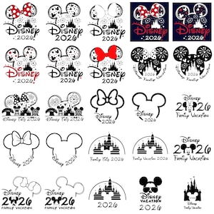 2026 Family Vacation Mega Design Set, Mouse Castle SVG PNG Bundle