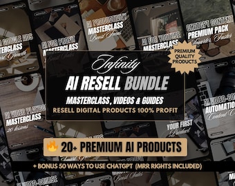 MRR AI Digital Products Bundle | 20+ Done-For-You AI Products Ebooks Videos & Masterclasses | Passive Income + Bonus ChatGPT Guide