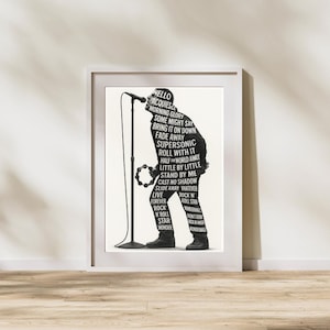 Oasis Inspired Print - Oasis Inspired Poster - Liam Gallagher Inspired - Music Print - Music Poster - Rock And Roll Print