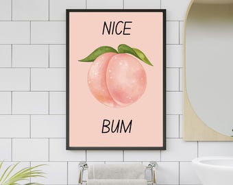 Lustiges Badezimmer Poster: Netter Penner, moderner Toiletten Humor