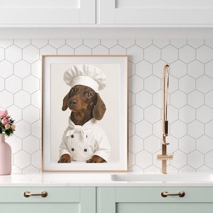Dachshund Poster - Dachshund Print - Sausage Dog Poster - Sausage Dog Print - Kitchen Print - Home Decor - Dog Art - Funny Dachshund Print