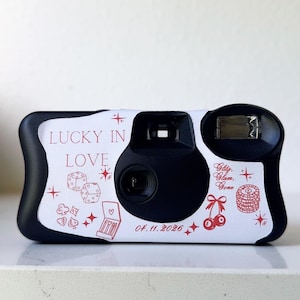 Vegas Bachelorette Kodak Camera Wrap: Lucky in Love Disposable Camera Sticker
