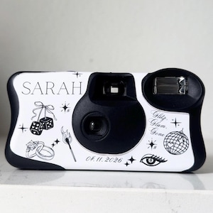 Vegas Bachelorette Camera Wrap: Custom Bride Name, Kodak FunSaver Vinyl Cover