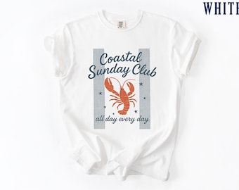 Comfort Colors Lobster Shirt, Lobster Vibes Coastal Nautical Shirt, Preppy Beach Stuff, Coastal Aesthetic Lobster T-Shirt Coastal Merch
