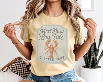 East Coast Beach Shirt, Lobster Graphic T Shirt, Distressed Graphic Tee Coastal Aesthetic, New England Lobster Shirt, Preppy Coastal Merch