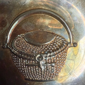 VINTAGE Silber Nantasket Korb Candy Dish Bowl
