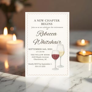 Editable Retirement Party Invitation | Digital Canva Template | Printable Invite | Retirement Celebration Instant Download