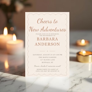 Editable Retirement Party Invitation | Digital Canva Template | Printable Invite | Retirement Celebration Instant Download