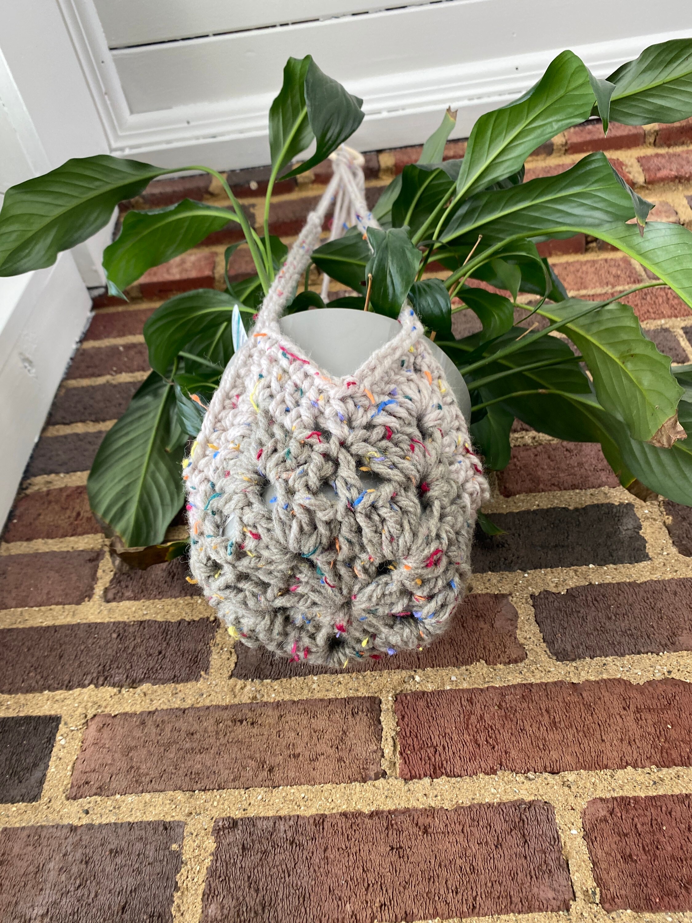 Soporte de planta colgante de ganchillo | Etsy