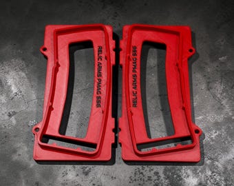 Fiber Laser Engraving Fixture Set – Left & Right –  Rectangle Polymer Work holding Tool  – Includes LightBurn Template