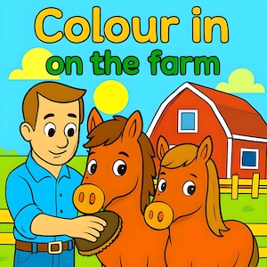 Libro para colorear de animales de granja para niños pequeños: Libro de actividades imprimible (PDF, 25 páginas)