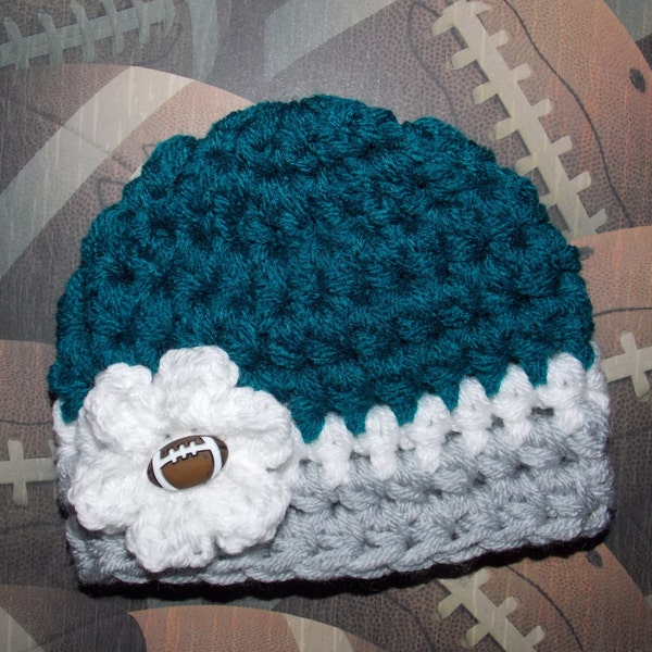 Philadelphia Eagles inspired baby hat - sports prop - sports photo prop - team sports made to order