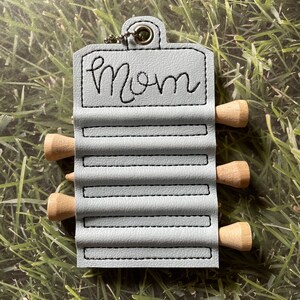 Dad or Mom golf tee holder, vinyl tag or keyfob made to order image 3