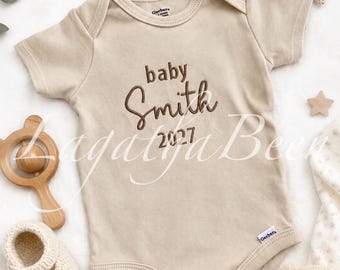 Body personalizado para anunciar el embarazo, regalo para baby shower - hecho a medida