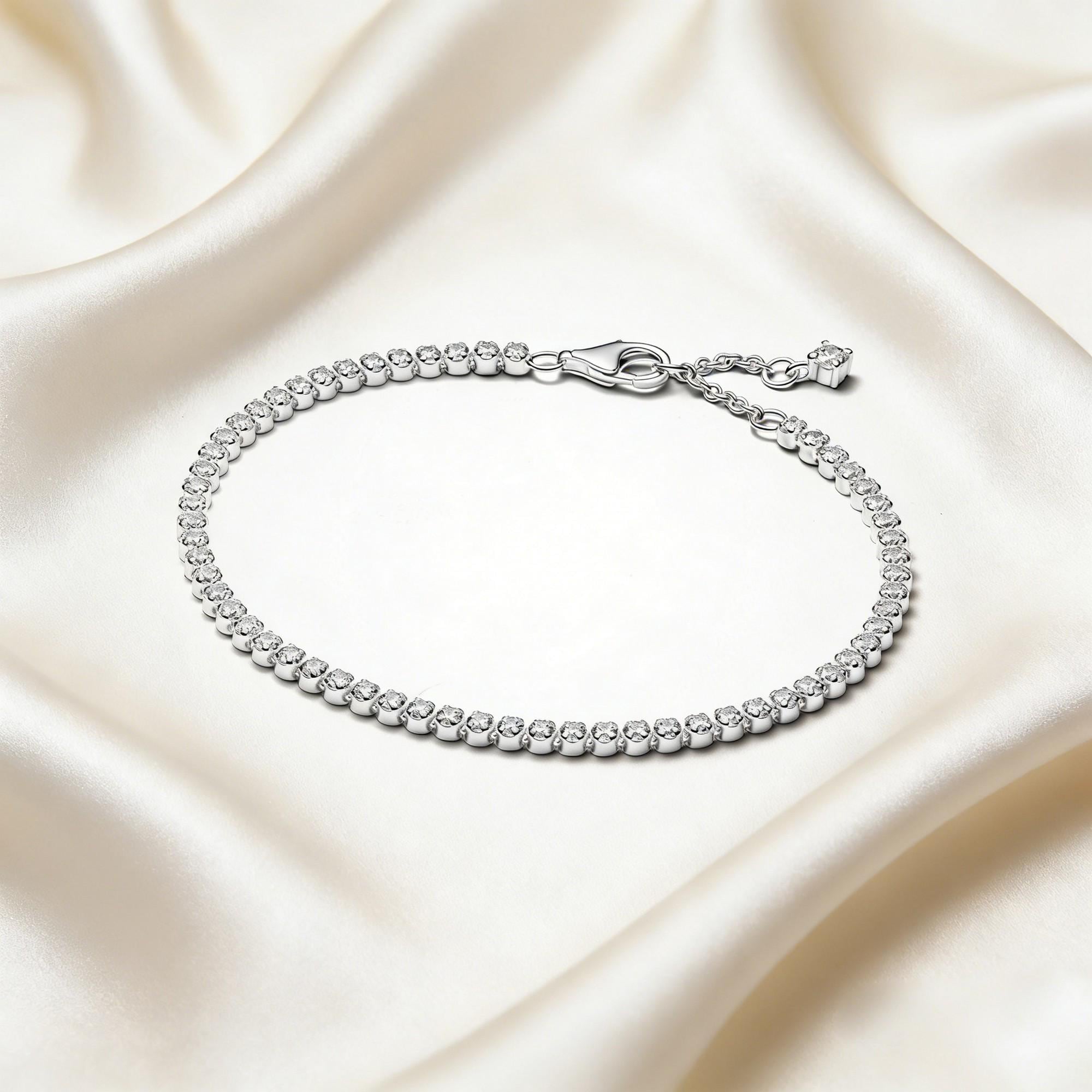 Pandora sparkling heart tennis bracelet - Etsy 日本