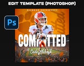 Football Commitment & Recruitment Photoshop Template (PSD File)
