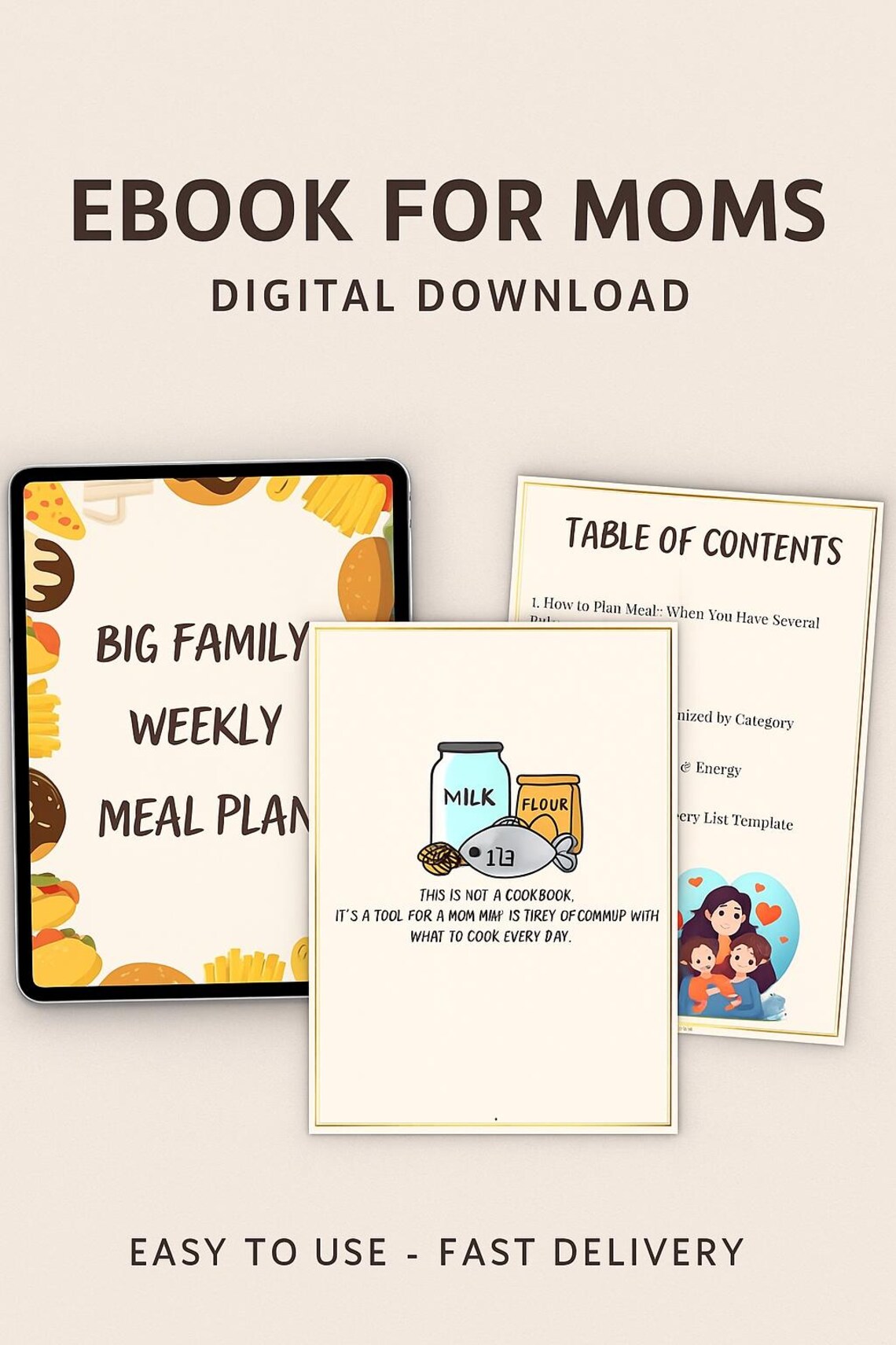 Big Family Weekly Meal Plan | Printable and Fillable PDF | Meal Planner ...