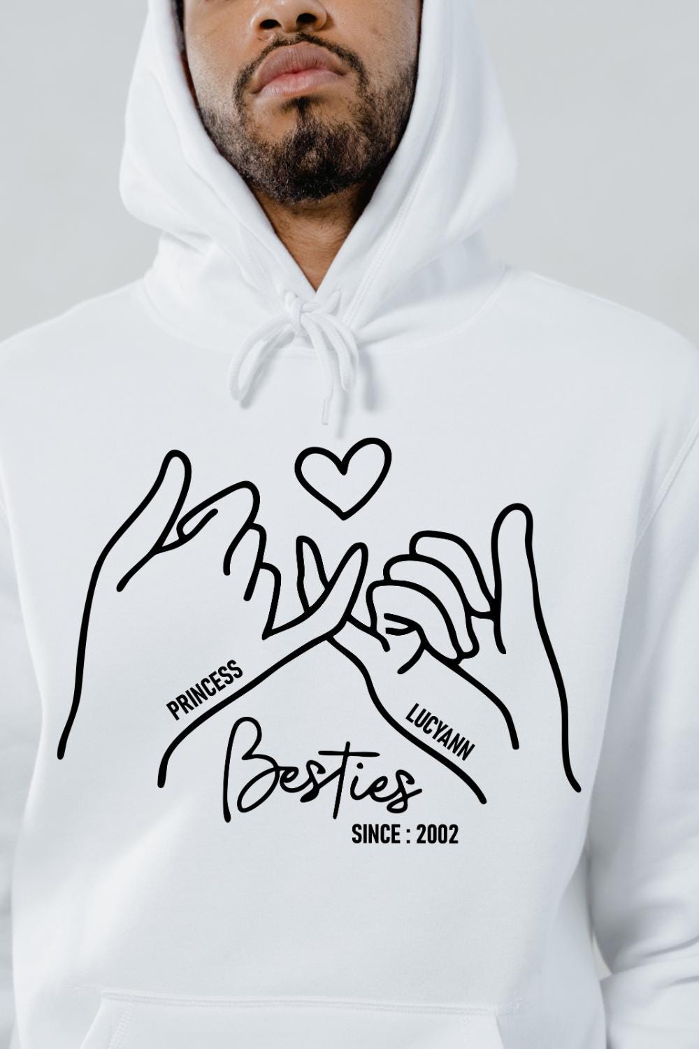 Besties Hand Heart SVG and PNG Design, Besties Since 2002, Matching ...