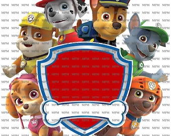 Patrouillenhunde Geburtstagsjunge Leer PNG, anpassbares Kinder-T-Shirt mit lustigem und buntem Welpen Charakter, ideal für Geburtstagsgeschenke, PNG Sublimation