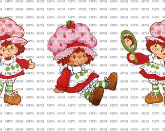 Strawberry Girl 80’s Transparent Graphic - Sitting