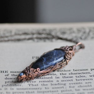 Calypso Necklace, Blue Sodalite Necklace, Witchy Nature Jewelry, Ocean Sea Jewelry, Nautical Water Inspired Pendant image 2