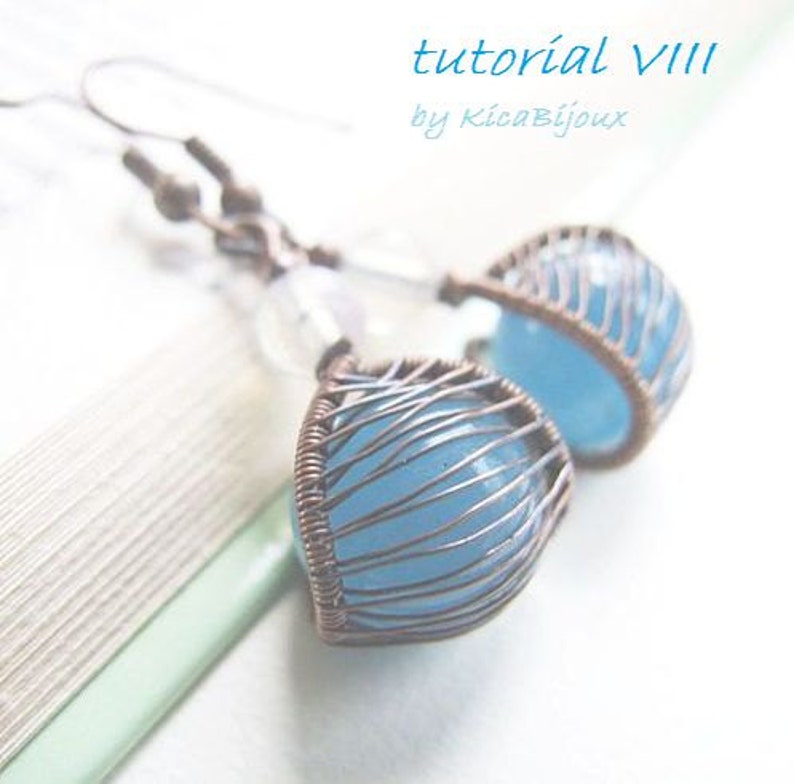 tutoriel de boucles d'oreilles enroulées de fil tutoriel de bijoux tutoriel de boucles d'oreilles en filet de cuivre enroulé de fil image 1