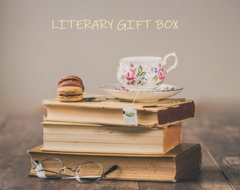 Caja de regalo de misterio literario, libros clásicos inspirados, regalos para amantes de los libros, ideas de regalos para fanáticos de la literatura