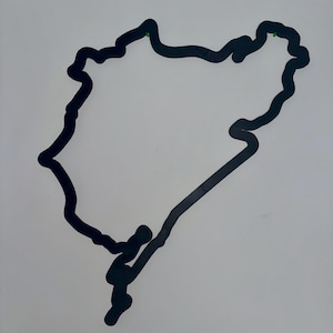 Nurburgring Track Map –  Formula 1 circuits Raceway Wall Art | 14 mm PLA 3D Print | Motorsports Gift |  Garage Decor | For Racing Fans |