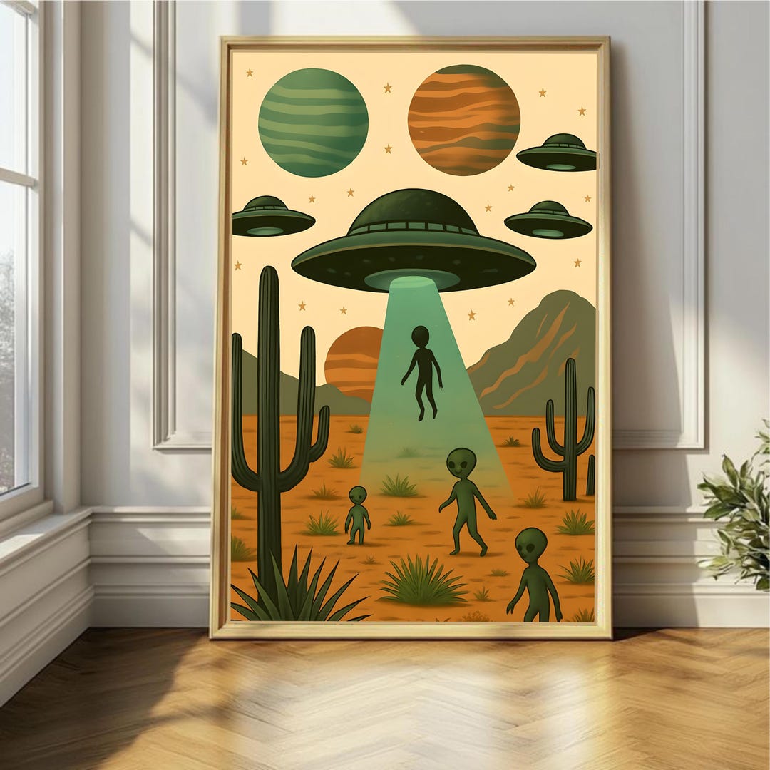 Weird Alien Cactus Art Print: Supernatural AI Home Decor (digital ...