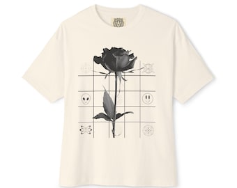 Black Rose Illustration T-Shirt | Floral Graphic Tee