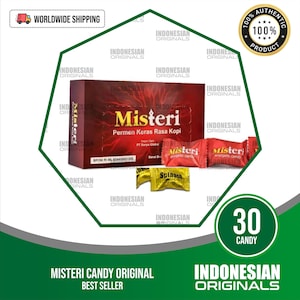 misteri Herbal Candy, Exotic Coffee Sweet from Asia, Unique Gift for Him or Her, Bold Flavor Treat
