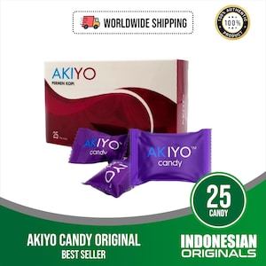 Akiyo Herbal Coffee Candy, Exotic Asian Sweet, Premium Candy Treat, Unique Gift for Him or Her