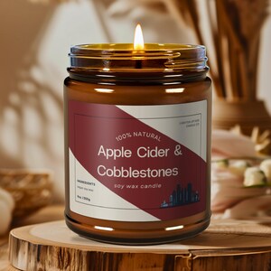 Gift Candle, Fall Candle, Autumn Decor, Cozy Gift, Self Care Candle, Philadelphia Candle, Soy Wax Candle, Relaxation Gift