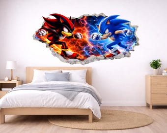 Video Game Hedgehog Wall Decal – Kids Room Decor
