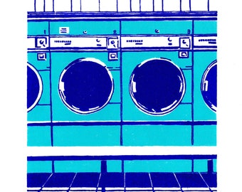 Launderette (turquoise & blue)