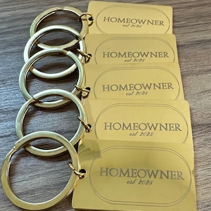 Realtor Keychain Bulk Gift Idea for New Homeowner Real Estate Agent Closing Gift First Home Keepsake Housewarming Gift Realtor Key Chain