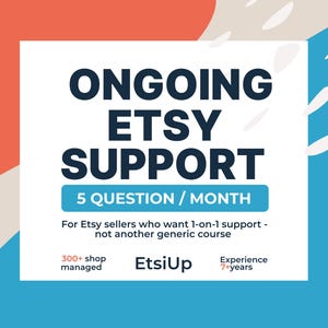 How to Sell on Etsy Monthly SEO Help Keyword Research Tag Optimization Store Setup Strategy Ongoing Etsy Consultant Support for Sellers