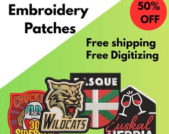 Custom Embroidered Patches: Iron-on, Sew-On, or Hook and loop