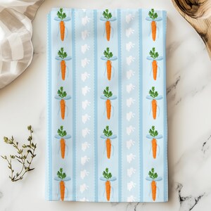 Digitaal Pasen-patroon Naadloos konijntje Pasen-wortelachtergrond Lente digitaal papier Textielbestand Wortel met strik Herhalend patroon afbeelding 2