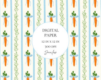 Naadloos papieren paaspatroon (digitale download)