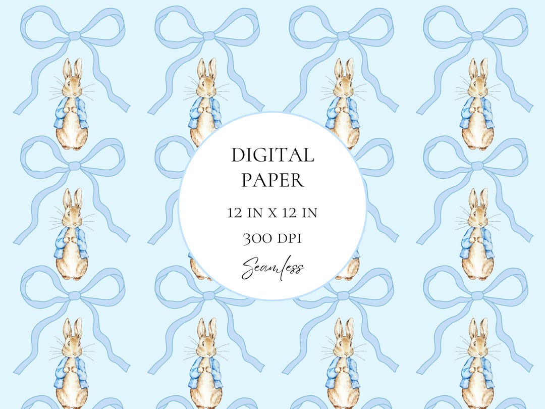 Peter Rabbit Easter Seamless Pattern Beatrix Potter Pattern Rabbit ...