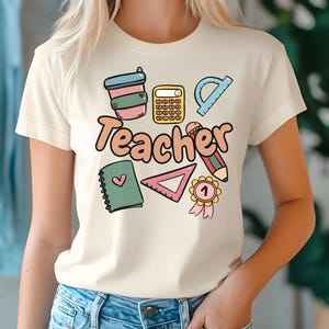Lehrer lustiges T-Shirt, Erzieher Geschenk, Schulobjekt T-Shirt, Lehrer Kleidung, Unisex Lehrer Top, Klassenzimmer Humor T-Shirt