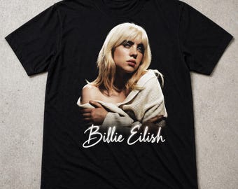 Billie Eilish Aesthetic T Shirt Minimalist Pop Graphic Tee Gift