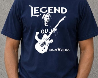 Rick Parfitt Tribute T Shirt Status Quo Legend 1948-2016 Rock Band Guitar Homage Tee Gift for Fans