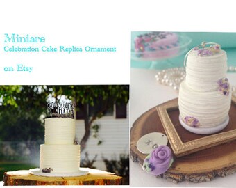 Custom For Lisa Wedding Cake Replica Ornament First Anniversary  Holiday Gift