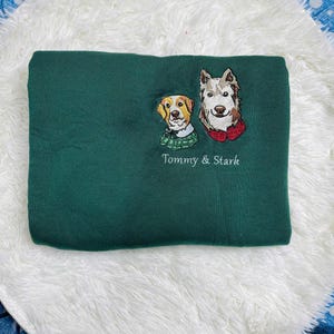 Custom Dog Embroidered Sweatshirt, Pet Embroidered Hoodie, Dog Shirt with Name Embroidered, Pet Lovers Gift, Unique Gifts for Pet Loss